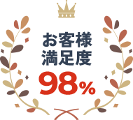 お客様満足度 98%
